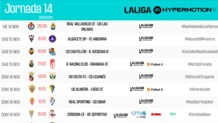 Otro viernes contra Las Palmas 1 viernes, horario