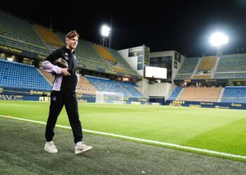 Iván Alejo, en el Nuevo Mirandilla, estadio del Cádiz CF
