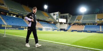 Iván Alejo, en el Nuevo Mirandilla, estadio del Cádiz CF